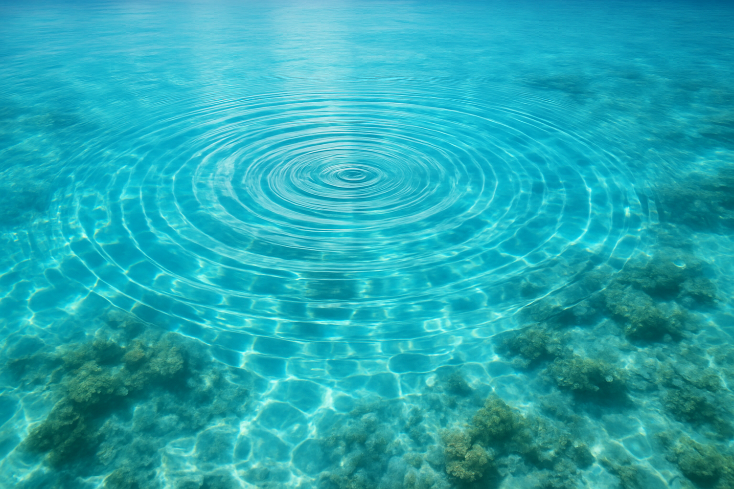 ripples in tropical water